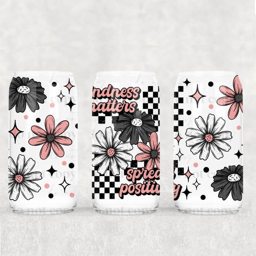 Libbey Can Wrap 16oz - Ink Transfers | Kindness Matters | from The Glitter Guy