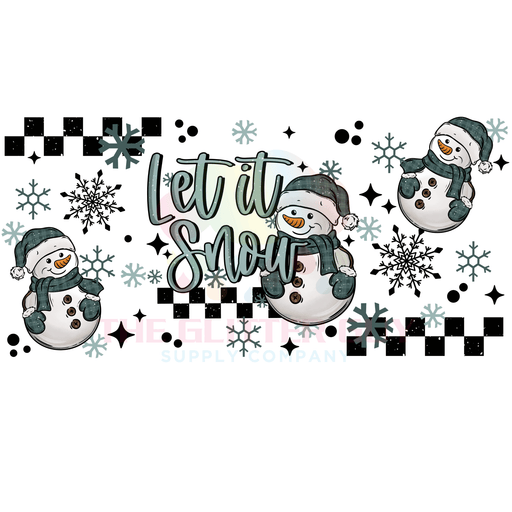 Libbey Can Wrap 16oz - Ink Transfers | Let It Snowman | from The Glitter Guy