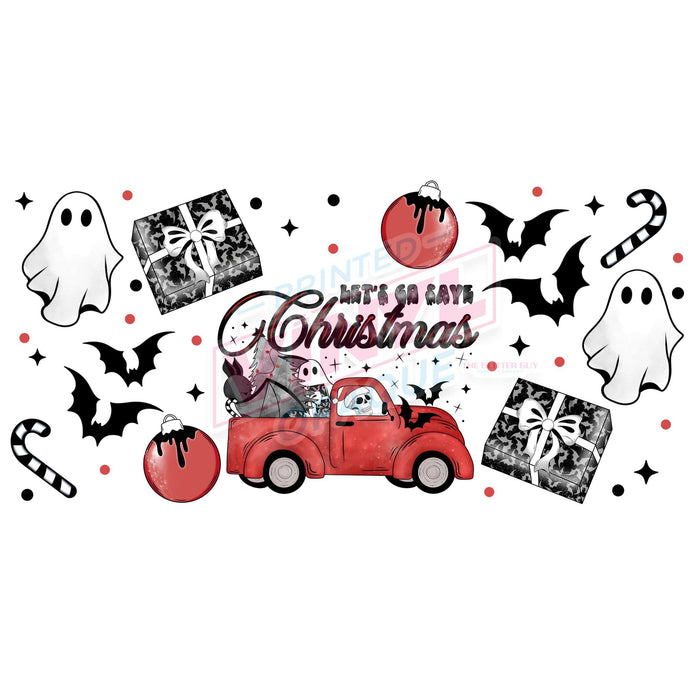Libbey Can Wrap 16oz - Ink Transfers |Let's Go Save Christmas | from The Glitter Guy