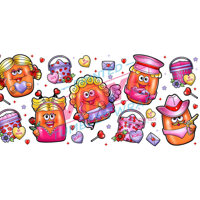 Libbey Can Wrap 16oz - Ink Transfers | Love Nugs | from The Glitter Guy