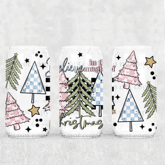 Libbey Can Wrap 16oz - Ink Transfers | Magic Of Christmas | UVDTF from The Glitter Guy