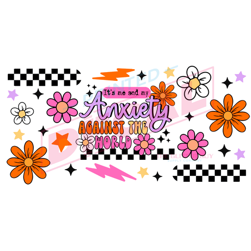 Libbey Can Wrap 16oz - Ink Transfers | Me & My Anxiety | from The Glitter Guy