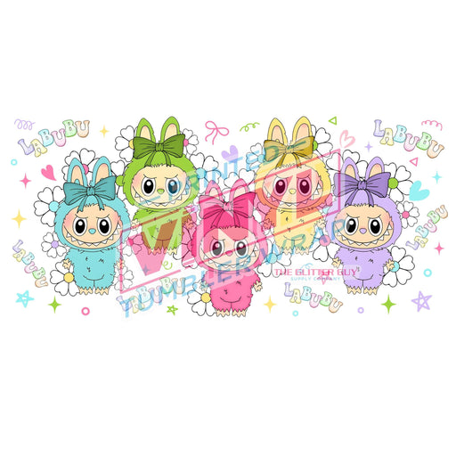 Libbey Can Wrap 16oz - Ink Transfers | Monster Pals Flowers | from The Glitter Guy