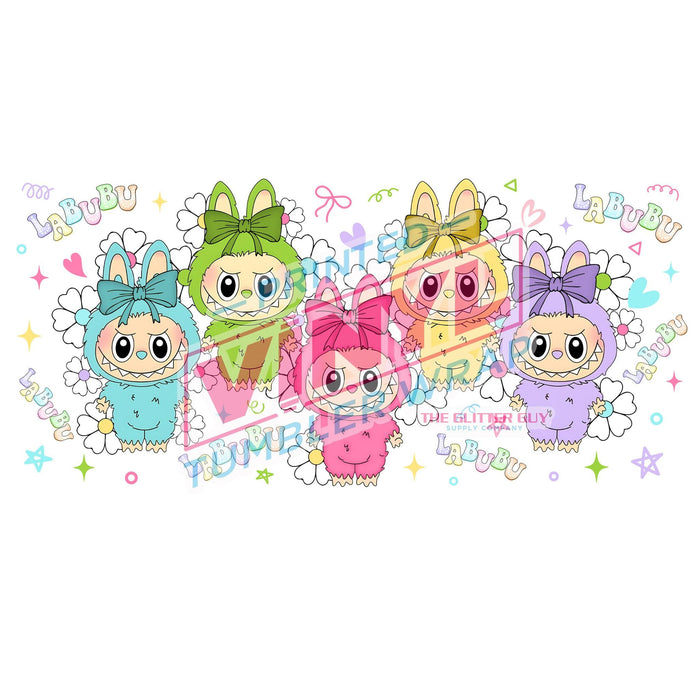 Libbey Can Wrap 16oz - Ink Transfers | Monster Pals Flowers | from The Glitter Guy