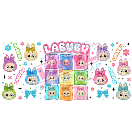 Libbey Can Wrap 16oz - Ink Transfers | Monster Pals Grid | from The Glitter Guy