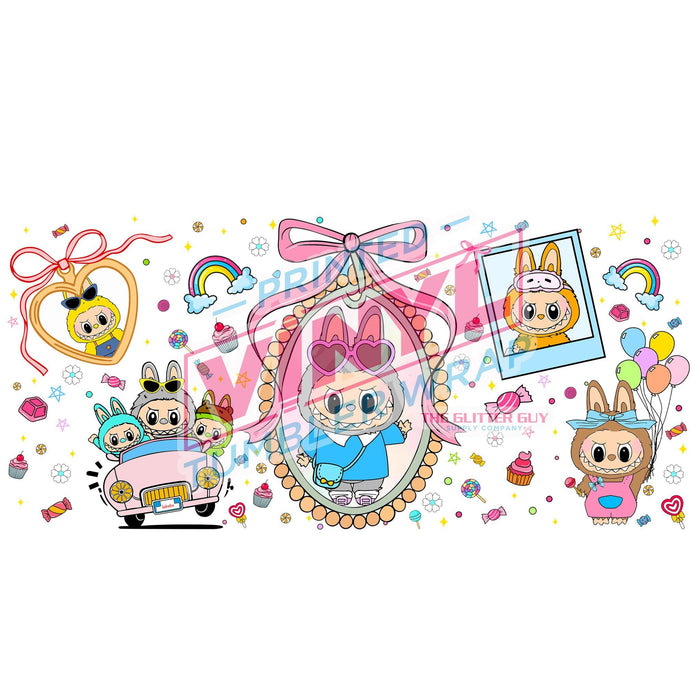 Libbey Can Wrap 16oz - Ink Transfers | Monster Pals | from The Glitter Guy