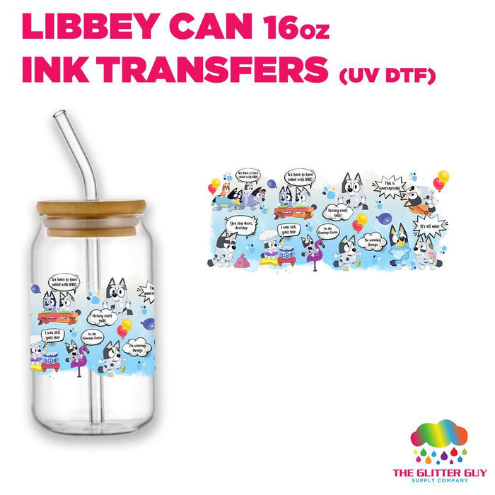 Libbey Can Wrap 16oz - Ink Transfers | Muffinisms | from The Glitter Guy