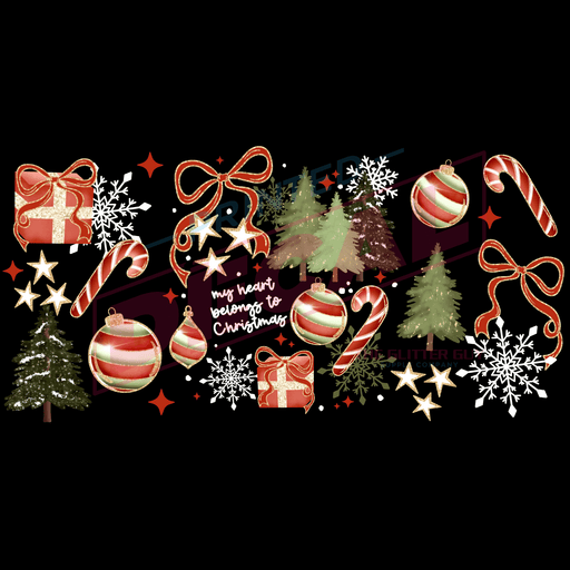 Libbey Can Wrap 16oz - Ink Transfers | My Christmas Heart | from The Glitter Guy