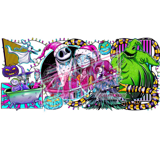 Libbey Can Wrap 16oz - Ink Transfers | Neon Nightmare | from The Glitter Guy