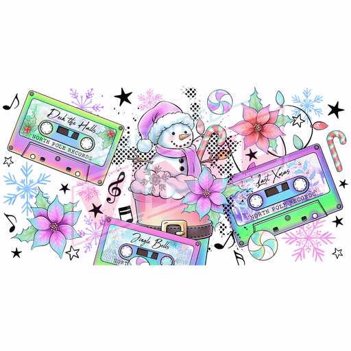 Libbey Can Wrap 16oz - Ink Transfers | North Pole Jams | from The Glitter Guy