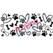 Libbey Can Wrap 16oz - Ink Transfers | Paw Print Love | from The Glitter Guy