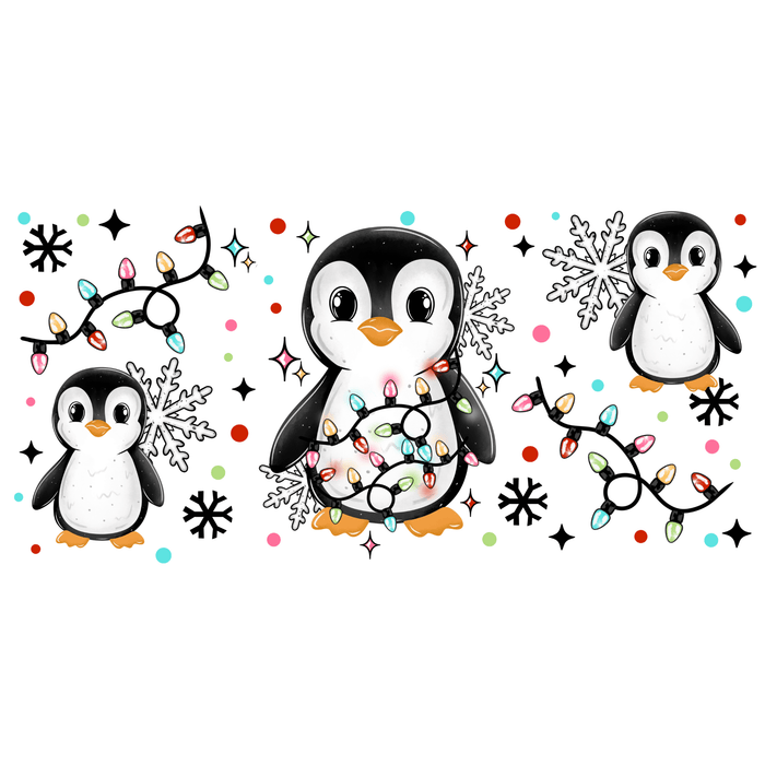 Libbey Can Wrap 16oz - Ink Transfers | Penguin Lights | from The Glitter Guy