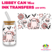 Libbey Can Wrap 16oz - Ink Transfers | Pink Ghostie | from The Glitter Guy
