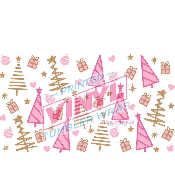 Libbey Can Wrap 16oz - Ink Transfers | Pink Tree Doodles | from The Glitter Guy