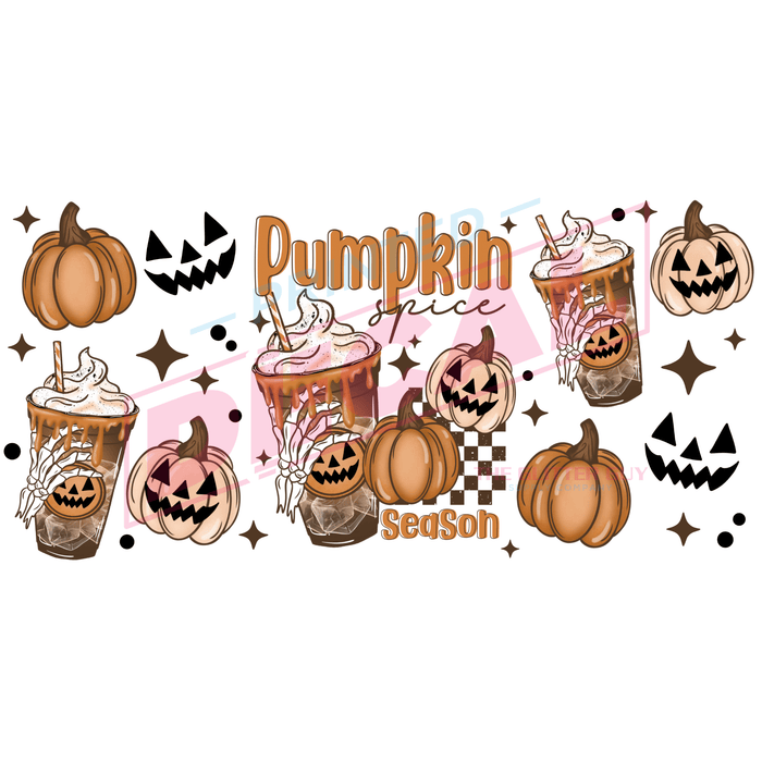 Libbey Can Wrap 16oz - Ink Transfers | Pumpkin Spice Season | from The Glitter Guy