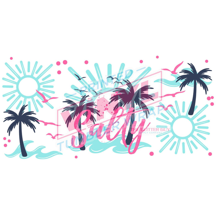 Libbey Can Wrap 16oz - Ink Transfers | Salty | from The Glitter Guy