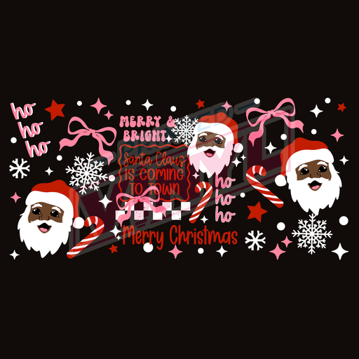 Libbey Can Wrap 16oz - Ink Transfers | Santa Town 397 | from The Glitter Guy