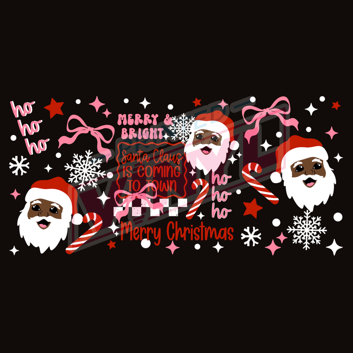 Libbey Can Wrap 16oz - Ink Transfers | Santa Town 397 | from The Glitter Guy
