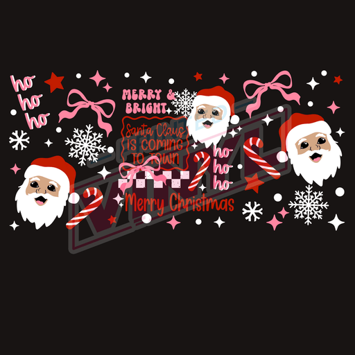 Libbey Can Wrap 16oz - Ink Transfers | Santa Town 398 | from The Glitter Guy