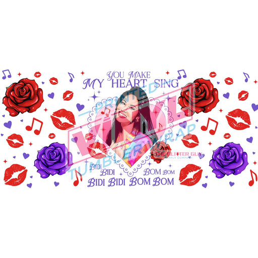 Libbey Can Wrap 16oz - Ink Transfers | Selena | from The Glitter Guy