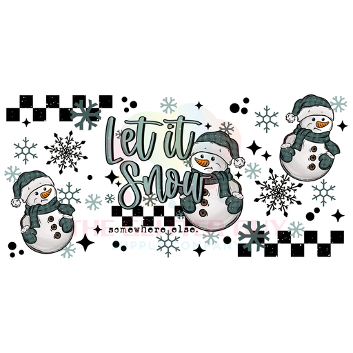 Libbey Can Wrap 16oz - Ink Transfers | Snow Somewhere Else | from The Glitter Guy