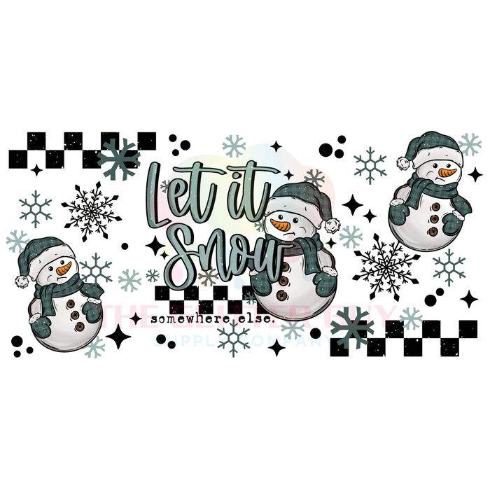 Libbey Can Wrap 16oz - Ink Transfers | Snow Somewhere Else | from The Glitter Guy