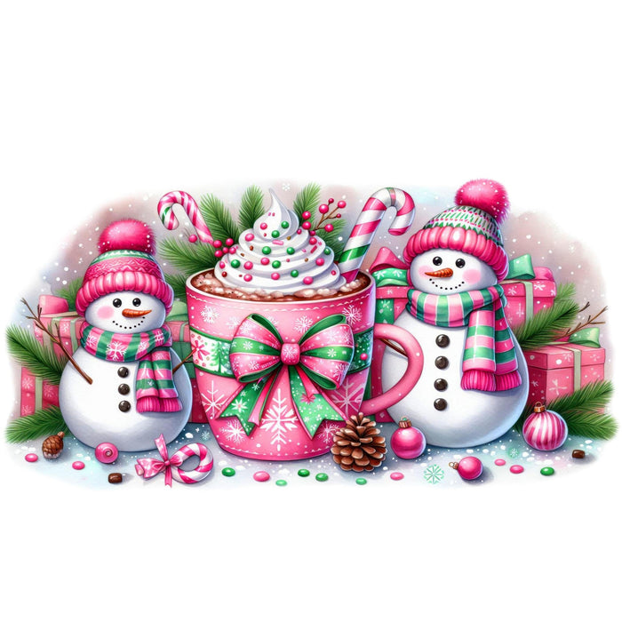 Libbey Can Wrap 16oz - Ink Transfers |Snowmen Sweets | from The Glitter Guy
