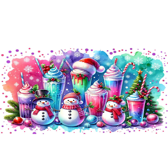 Libbey Can Wrap 16oz - Ink Transfers |Snowmen Treats | from The Glitter Guy