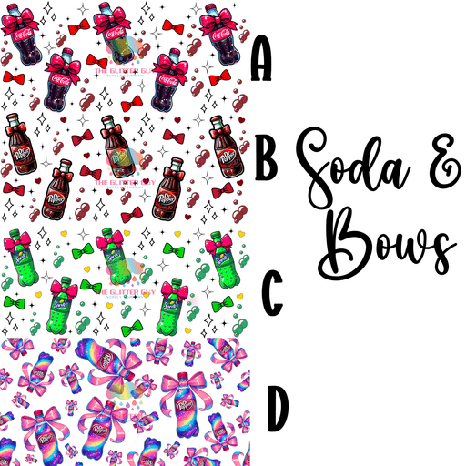 Libbey Can Wrap 16oz - Ink Transfers | Soda & Bows | from The Glitter Guy