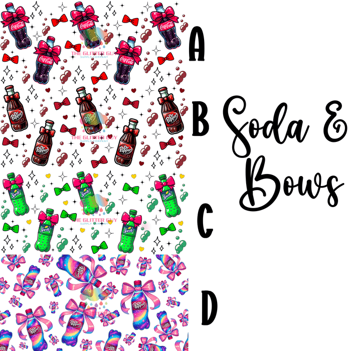 Libbey Can Wrap 16oz - Ink Transfers | Soda & Bows | from The Glitter Guy