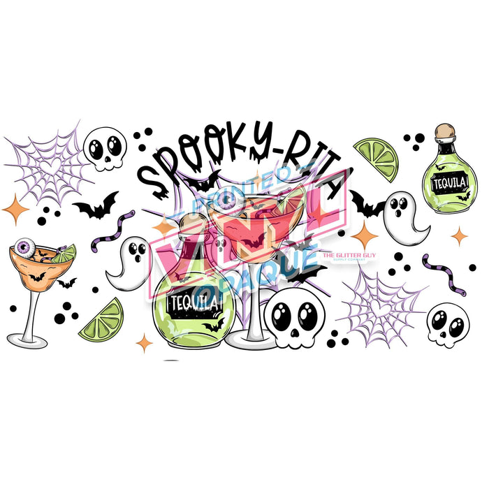 Libbey Can Wrap 16oz - Ink Transfers | Spooky Rita | from The Glitter Guy