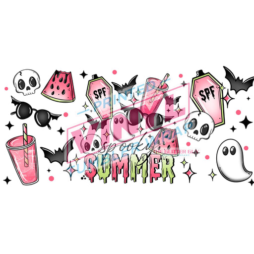 Libbey Can Wrap 16oz - Ink Transfers | Spooky Summer | from The Glitter Guy