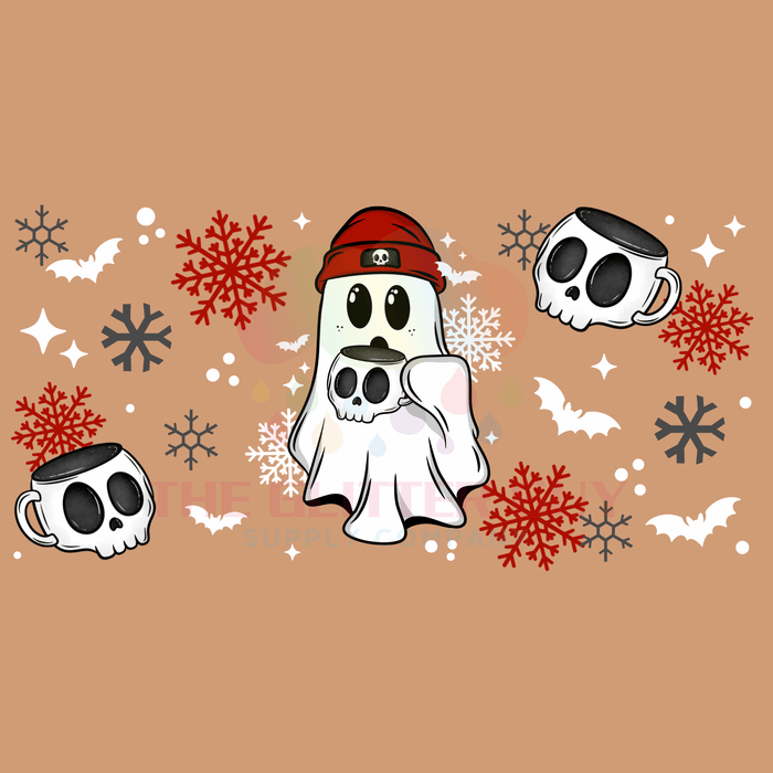 Libbey Can Wrap 16oz - Ink Transfers | Spooky Winter Ghost | from The Glitter Guy
