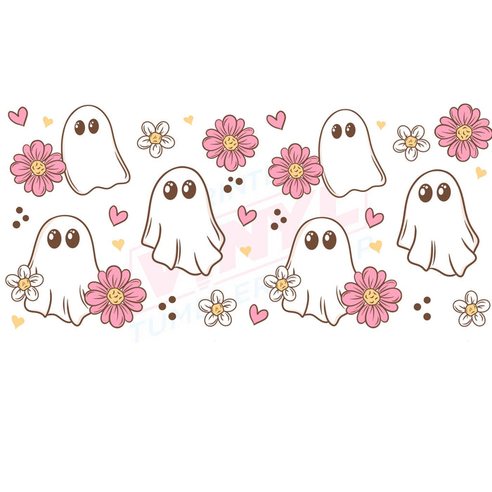 Libbey Can Wrap 16oz - Ink Transfers | Spring Ghostie 242 | from The Glitter Guy