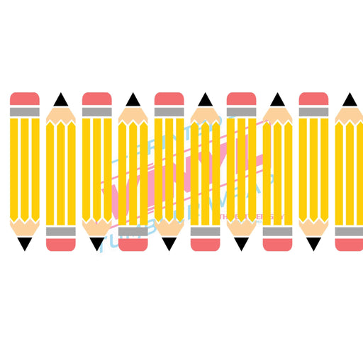 Libbey Can Wrap 16oz - Ink Transfers |Standing Pencils | from The Glitter Guy