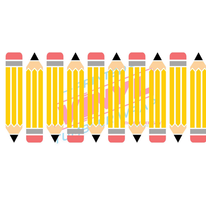 Libbey Can Wrap 16oz - Ink Transfers |Standing Pencils | from The Glitter Guy