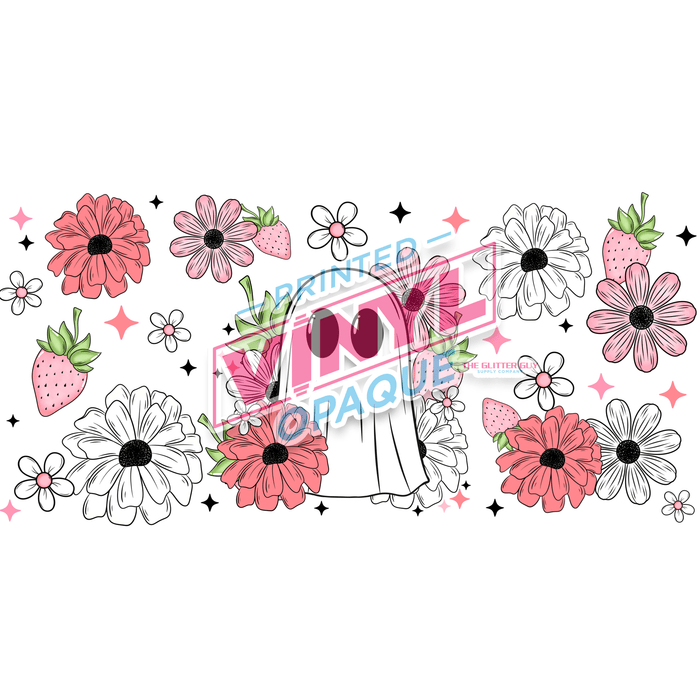 Libbey Can Wrap 16oz - Ink Transfers | Strawberry Ghosts | from The Glitter Guy