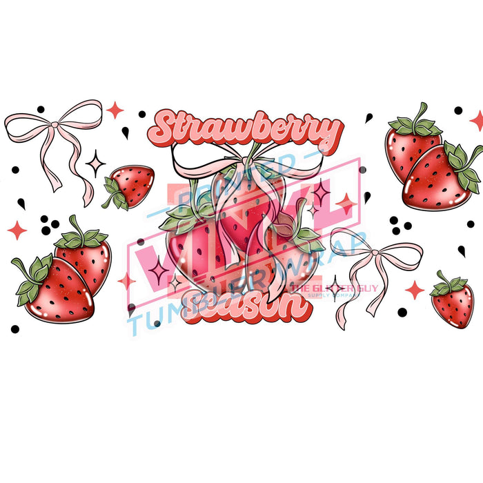 Libbey Can Wrap 16oz - Ink Transfers | Strawberry Season | from The Glitter Guy