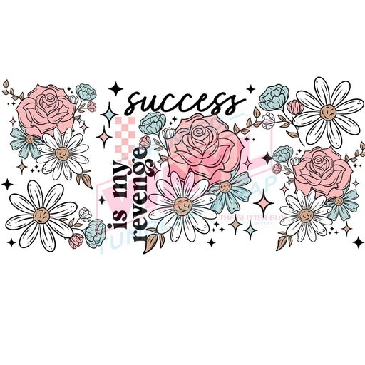 Libbey Can Wrap 16oz - Ink Transfers |Success Is My Revenge | from The Glitter Guy