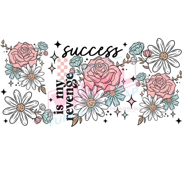 Libbey Can Wrap 16oz - Ink Transfers |Success Is My Revenge | from The Glitter Guy