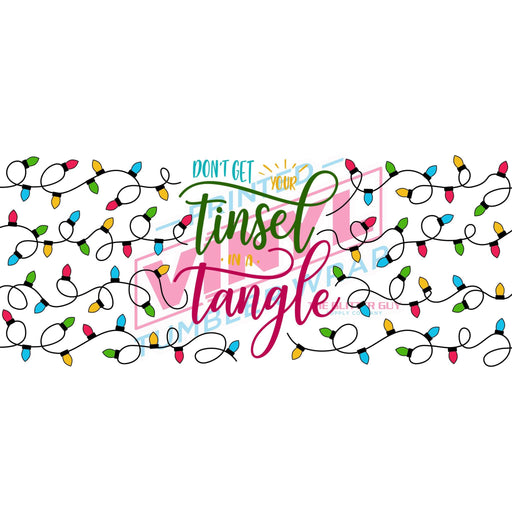 Libbey Can Wrap 16oz - Ink Transfers | Tangled Tinsel | from The Glitter Guy