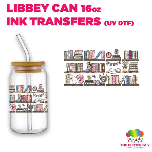 Libbey Can Wrap 16oz - Ink Transfers | Taylor's Bookcase | from The Glitter Guy