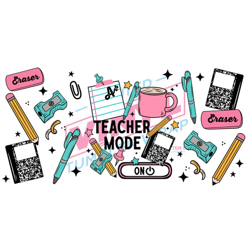 Libbey Can Wrap 16oz - Ink Transfers | Teacher Mode | from The Glitter Guy