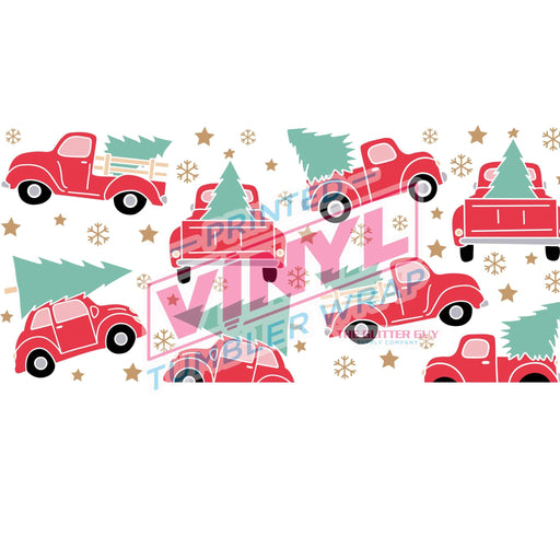 Libbey Can Wrap 16oz - Ink Transfers | That Red Truck | from The Glitter Guy