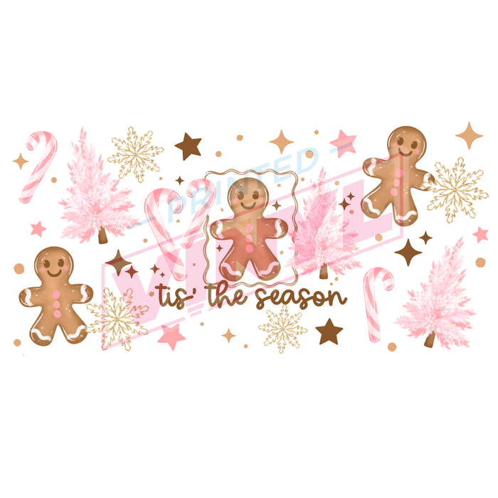 Libbey Can Wrap 16oz - Ink Transfers | Tis The Gingerbread | from The Glitter Guy