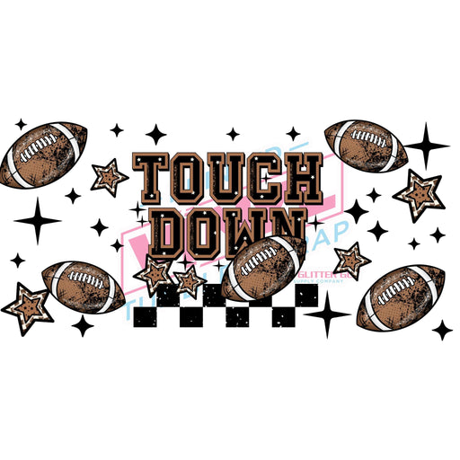 Libbey Can Wrap 16oz - Ink Transfers | Touchdown | from The Glitter Guy