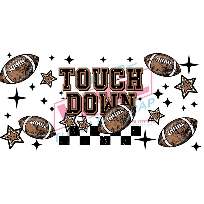 Libbey Can Wrap 16oz - Ink Transfers | Touchdown | from The Glitter Guy