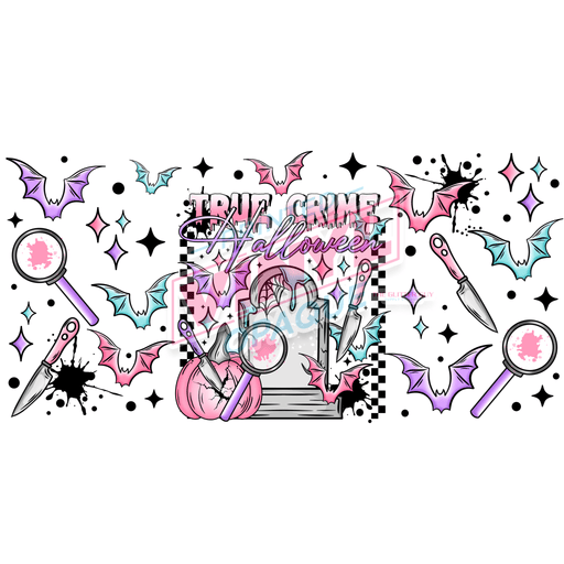 Libbey Can Wrap 16oz - Ink Transfers | True Crime Halloween | from The Glitter Guy