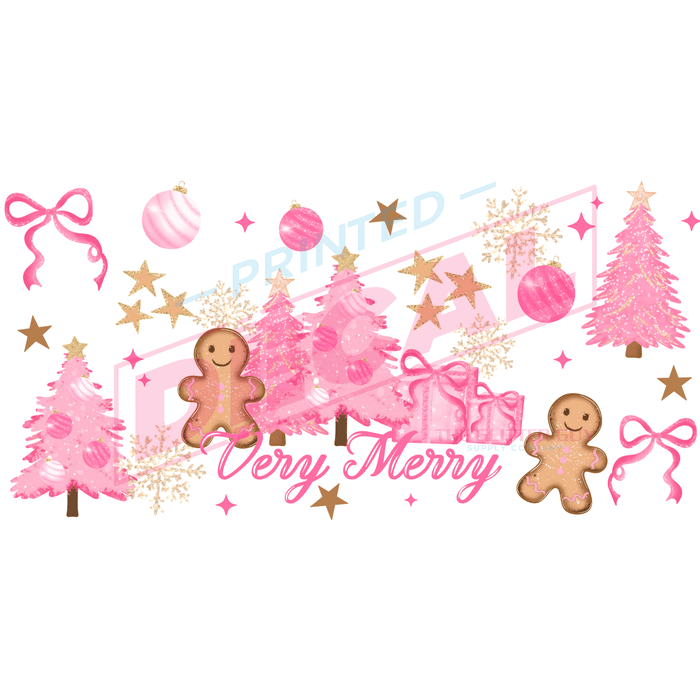 Libbey Can Wrap 16oz - Ink Transfers | Very Merry Pink | from The Glitter Guy