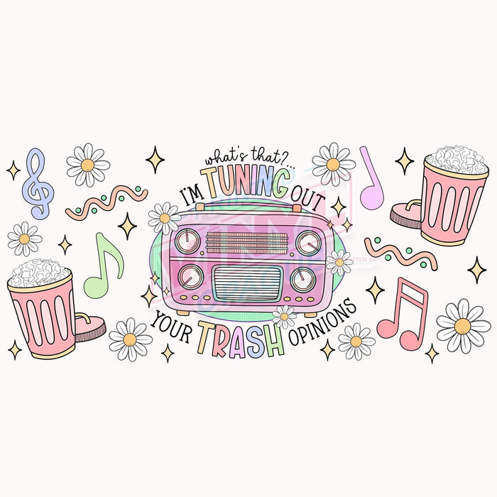 Libbey Can Wrap 16oz - Ink Transfers |Your Opinion Is Trash | from The Glitter Guy